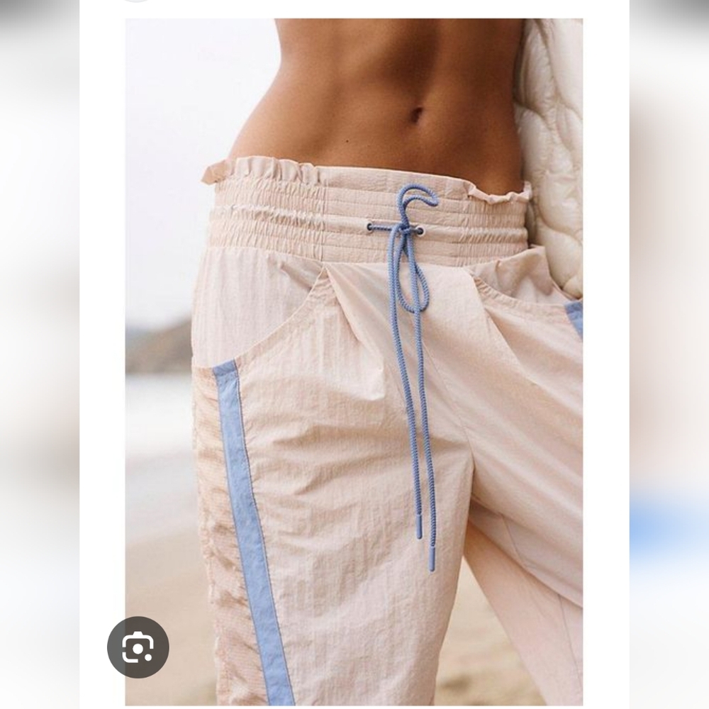 FP Movement by Free People Beige and Blue Track Pants